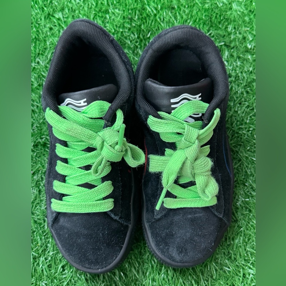 Puma Suede Hypnotic Lace Up Toddler Boys Black Sneakers 382452-01 Size 1Y